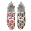 Mexican Serape Sugar Skull Print Pattern White Athletic Shoes-grizzshop