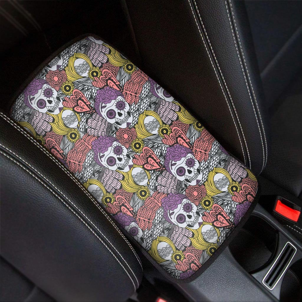 Mexican Skull Car Console Cover-grizzshop