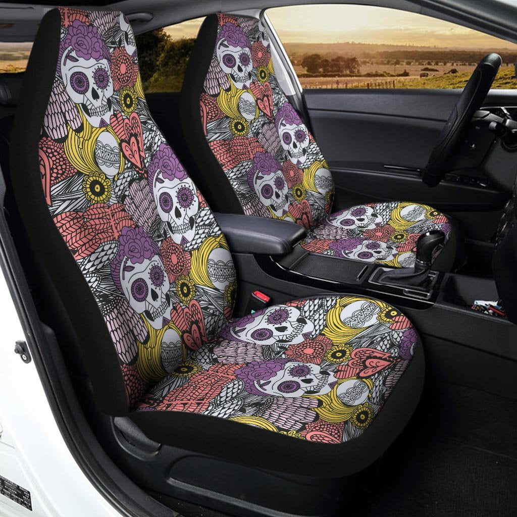 Mexican Skull Car Seat Covers-grizzshop