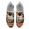 Mexican Skull Cinco de Mayo Print White Athletic Shoes-grizzshop