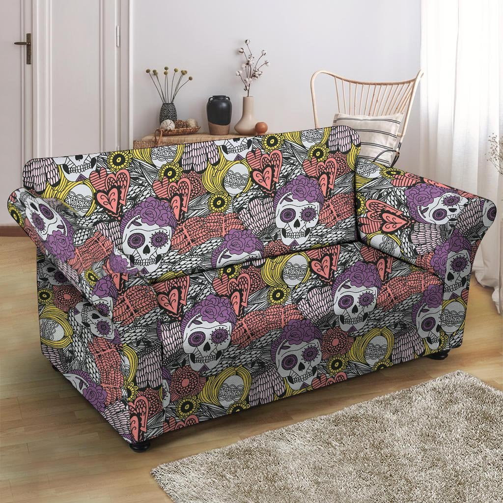 Mexican Skull Loveseat Cover-grizzshop