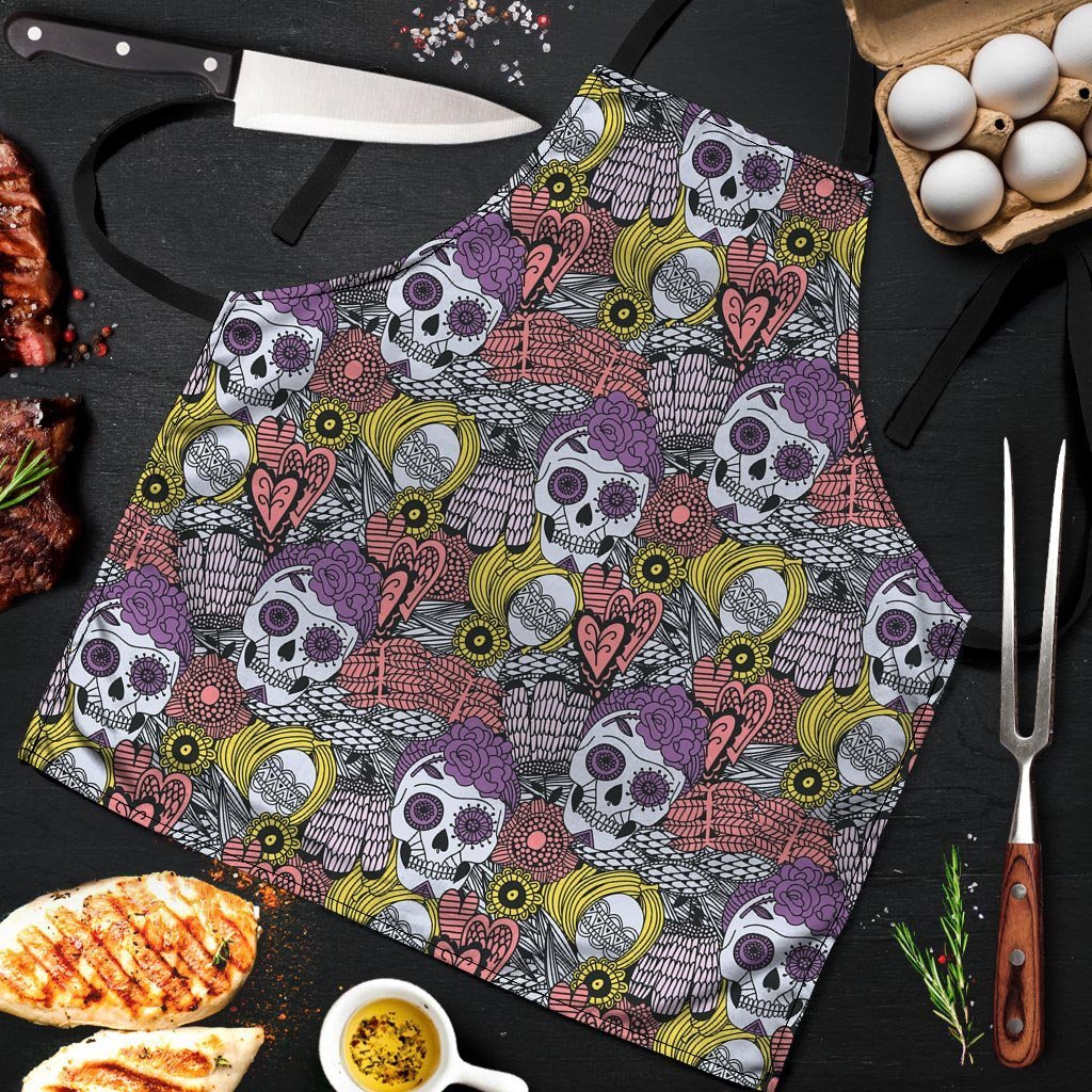 Mexican Skull Men's Apron-grizzshop