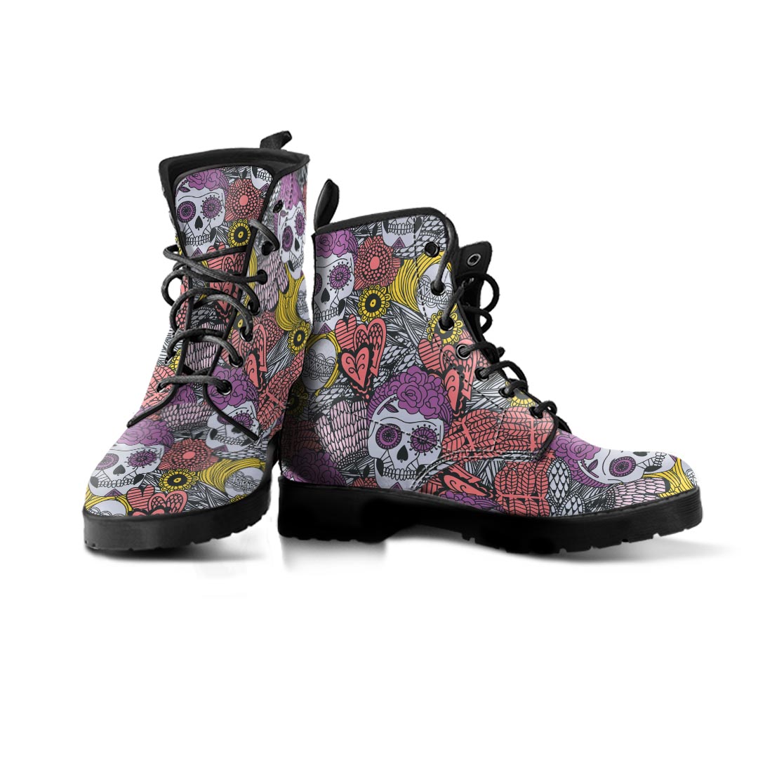 Mexican Skull Men's Boots-grizzshop