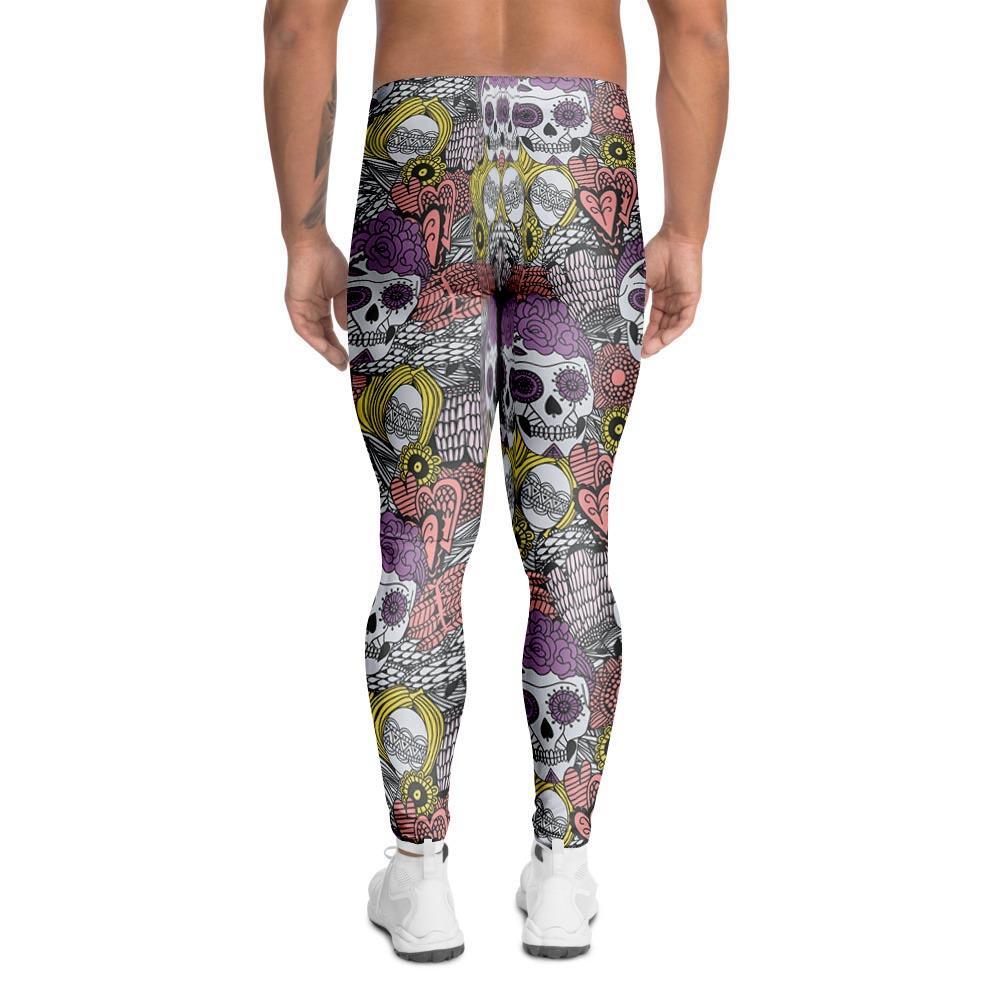 Mexican Skull Men's Leggings-grizzshop