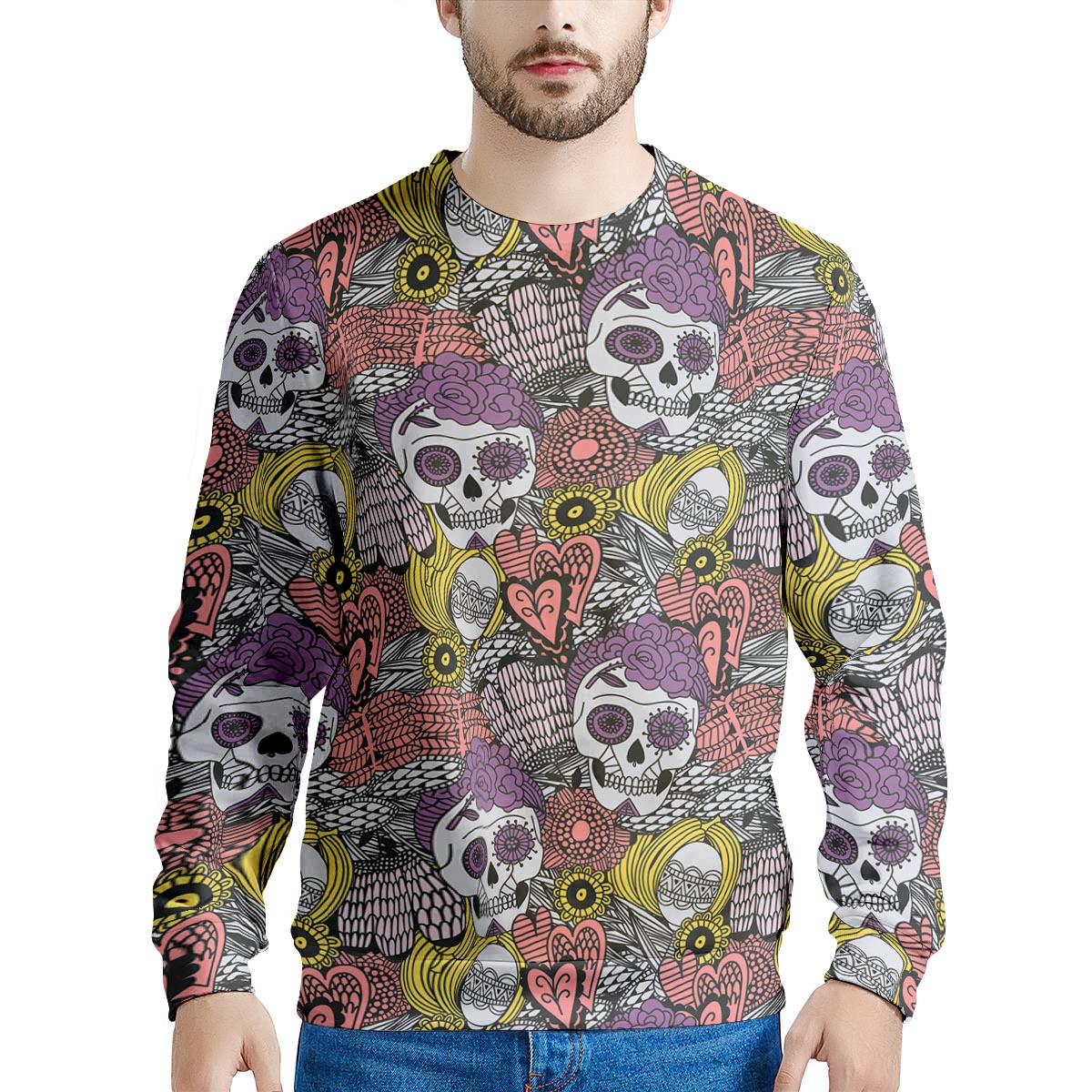 Mexican Skull Men's Sweatshirt-grizzshop