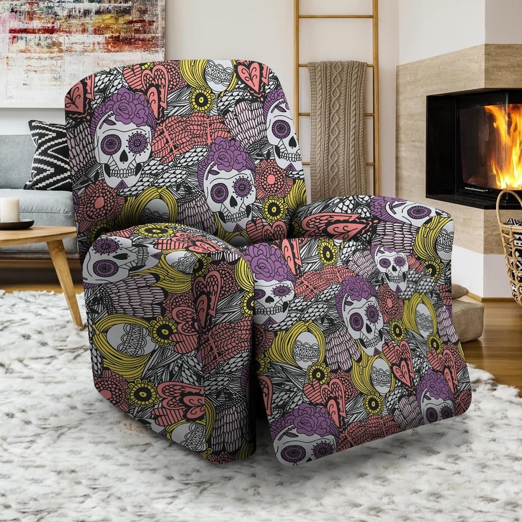 Mexican Skull Recliner Cover-grizzshop