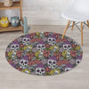 Mexican Skull Round Rug-grizzshop