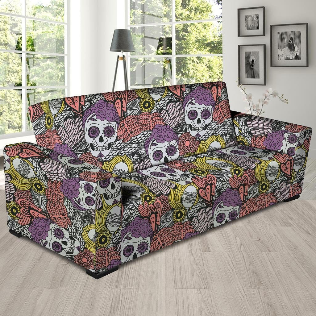 Mexican Skull Sofa Cover-grizzshop