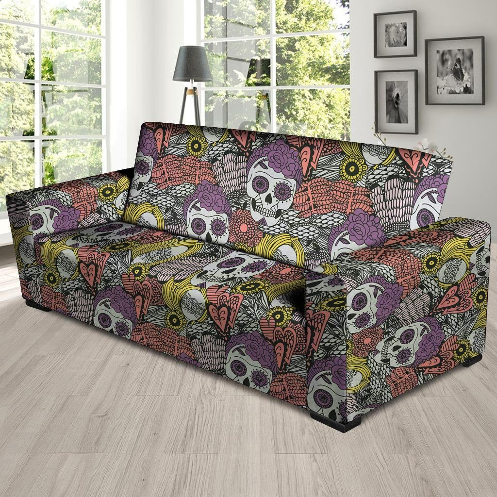 Mexican Skull Sofa Cover-grizzshop