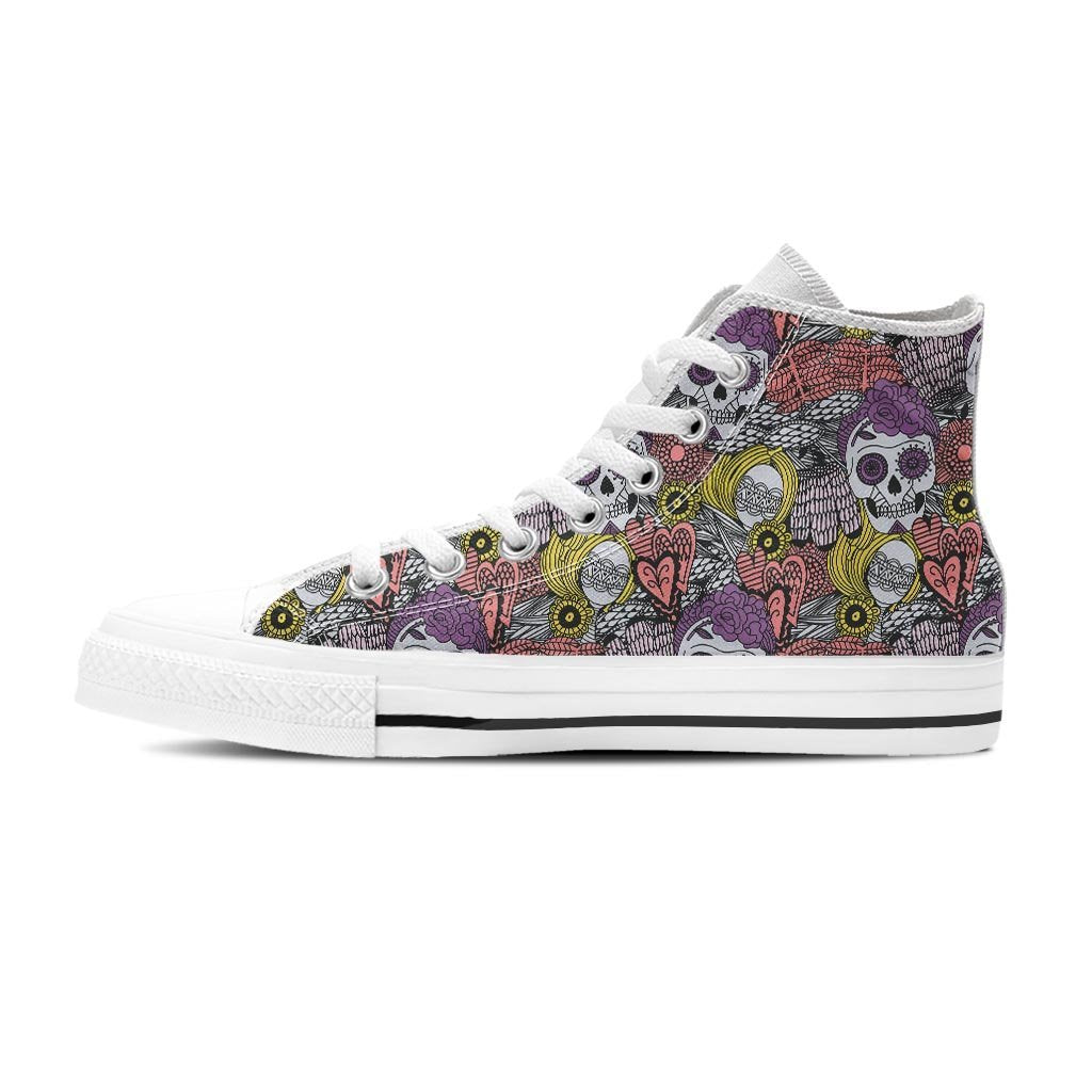 Mexican Skull Women's High Top Shoes-grizzshop
