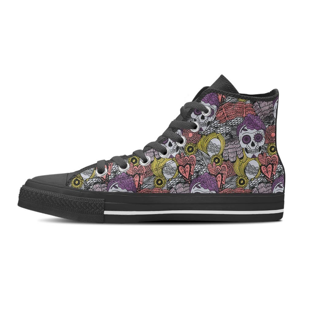 Mexican Skull Women's High Top Shoes-grizzshop