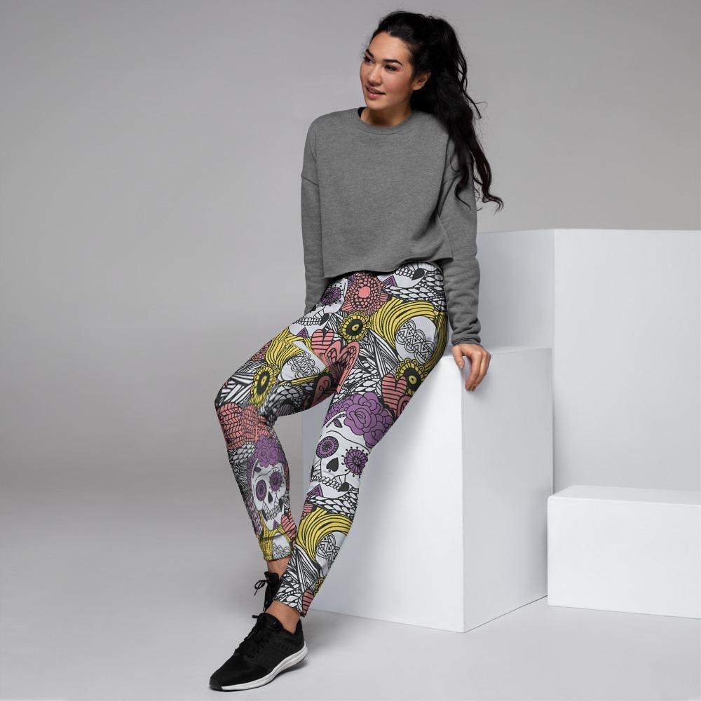 Mexican Skull Women's Joggers-grizzshop