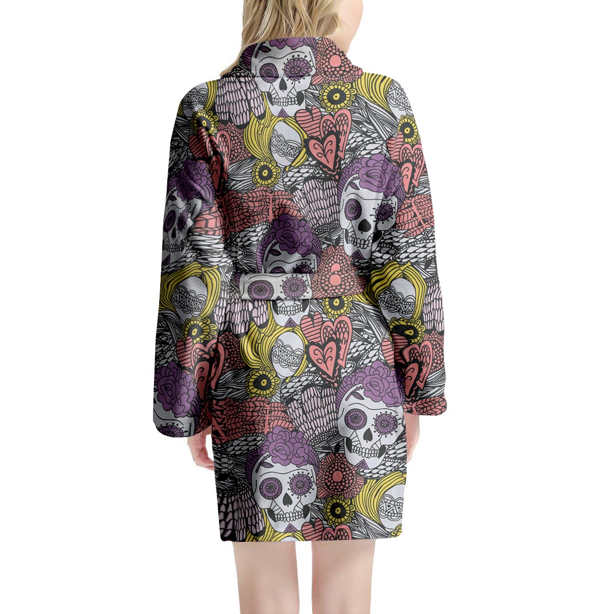 Mexican Skull Women's Robe-grizzshop