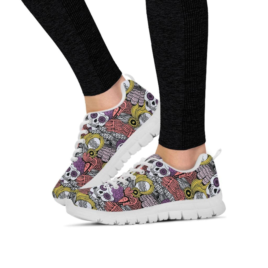 Mexican Skull Women's Sneakers-grizzshop