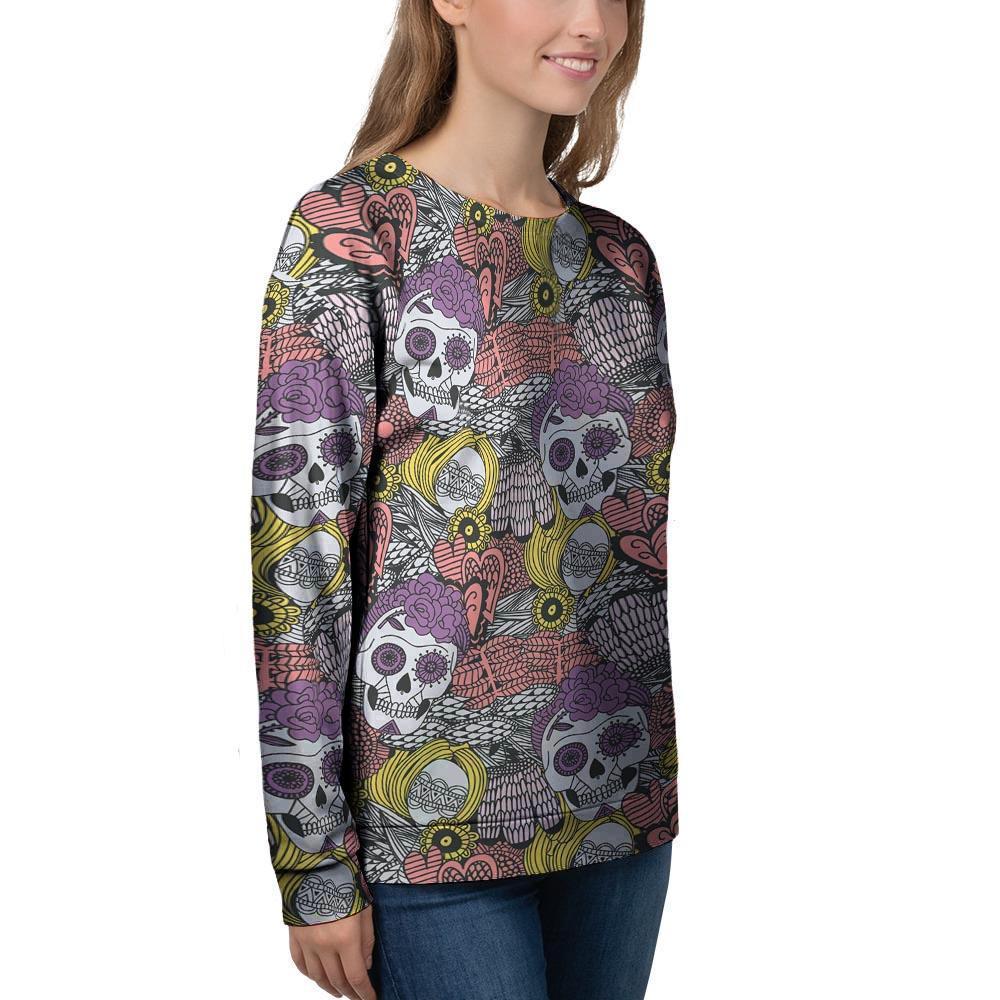 Mexican Skull Women's Sweatshirt-grizzshop