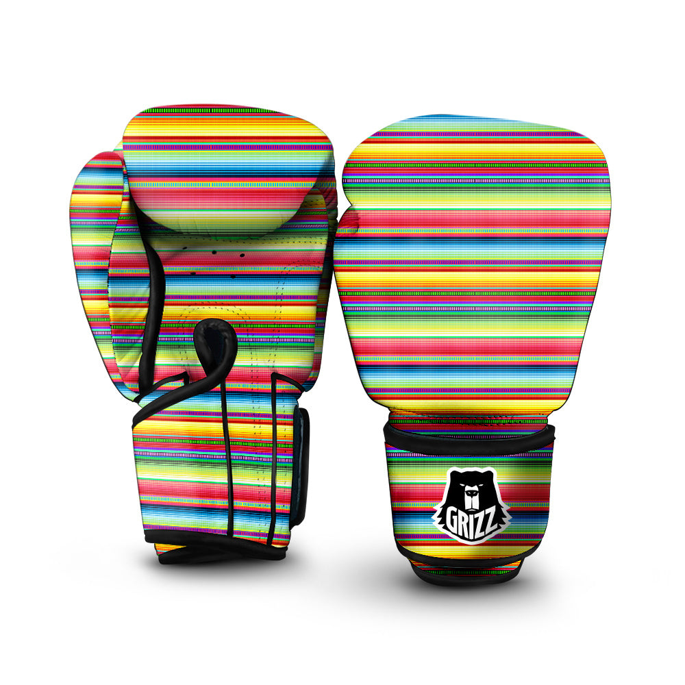 Mexican Stripe Cinco De Mayo Print Boxing Gloves-grizzshop