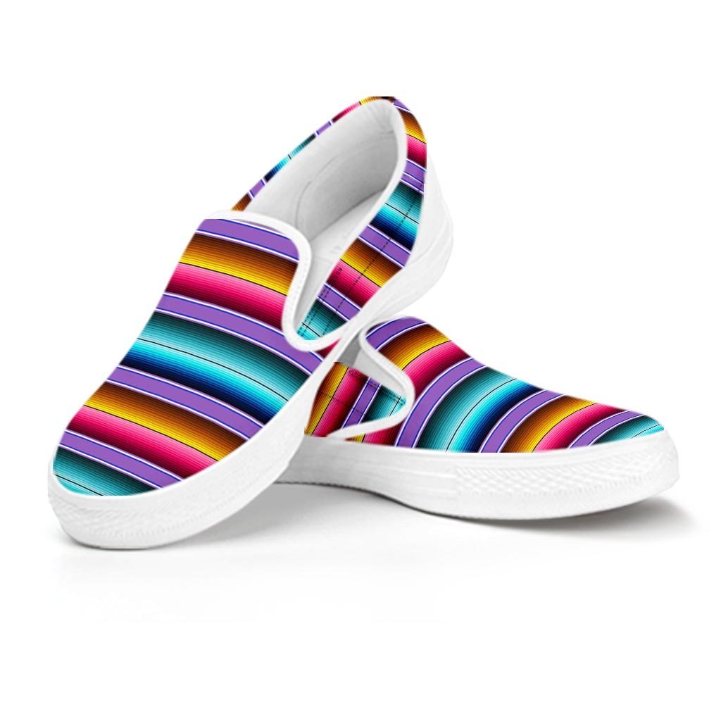 Mexican Baja Serape Men's Slip On Sneakers-grizzshop