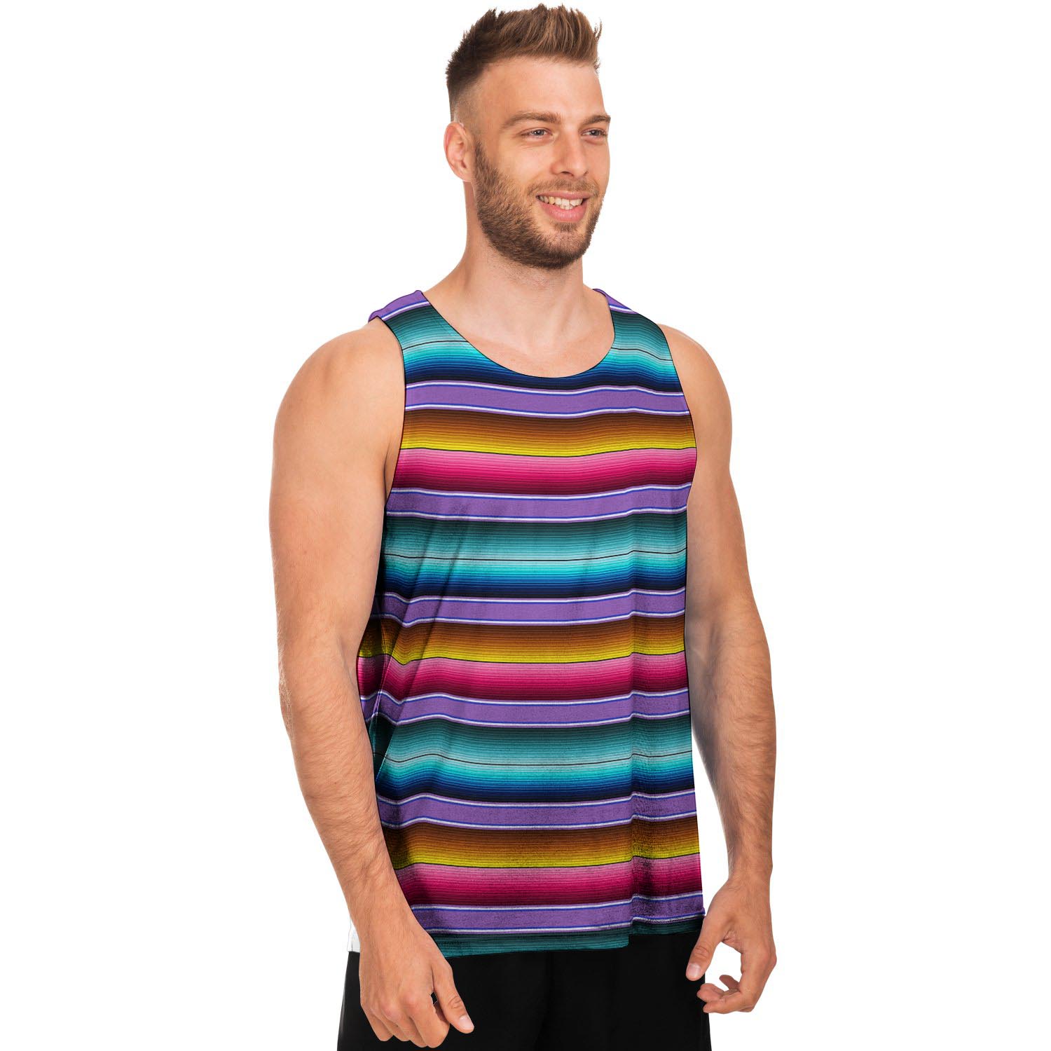 Mexican Baja Serape Men's Tank Tops-grizzshop