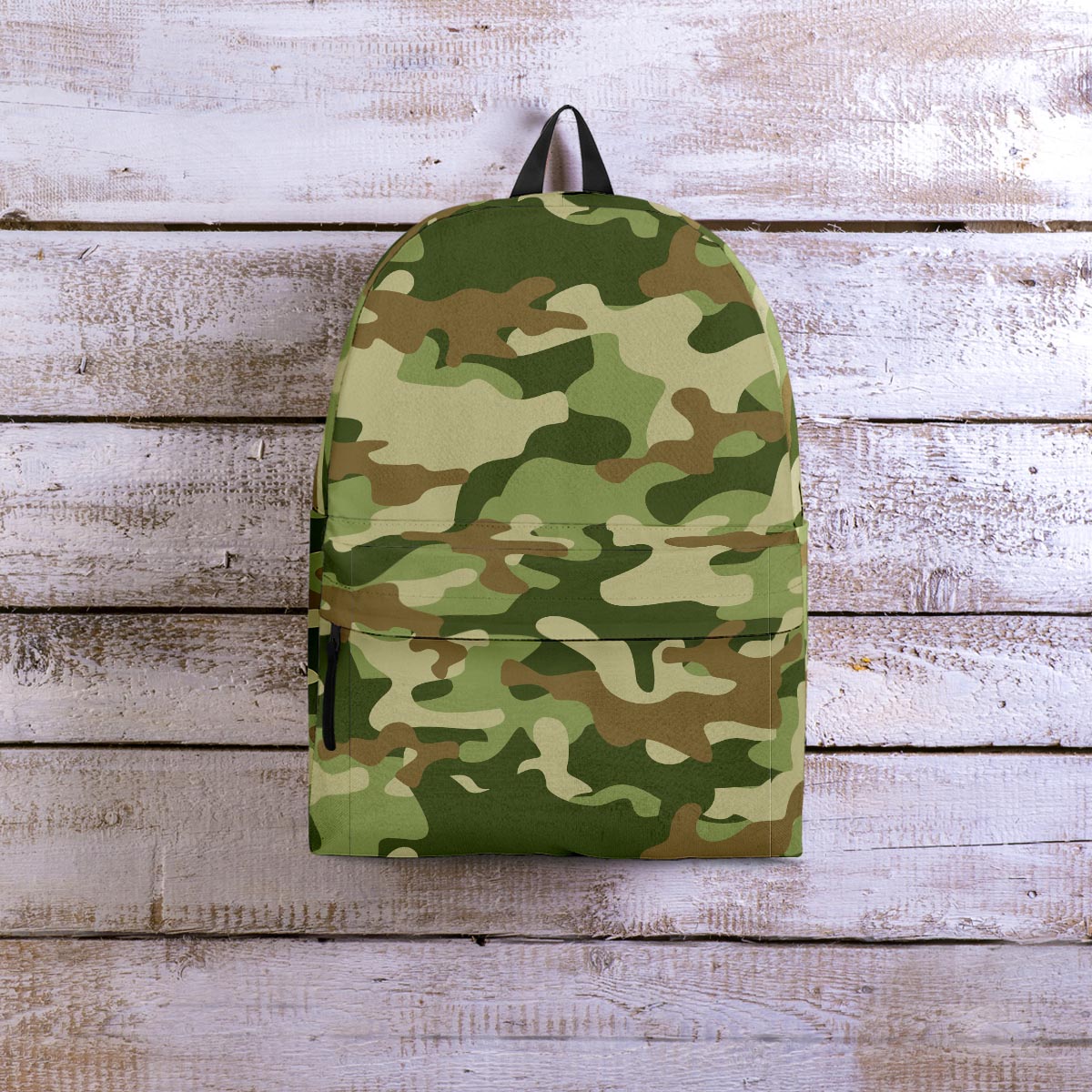 Military Green Camo Print Backpack-grizzshop