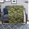 Military Green Camo Print Blanket-grizzshop