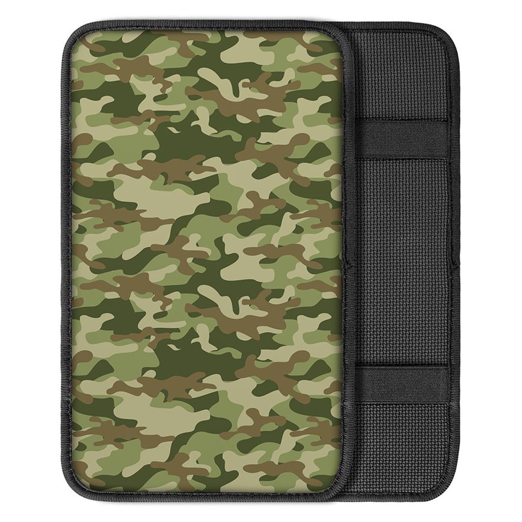 Military Green Camo Print Car Console Cover-grizzshop