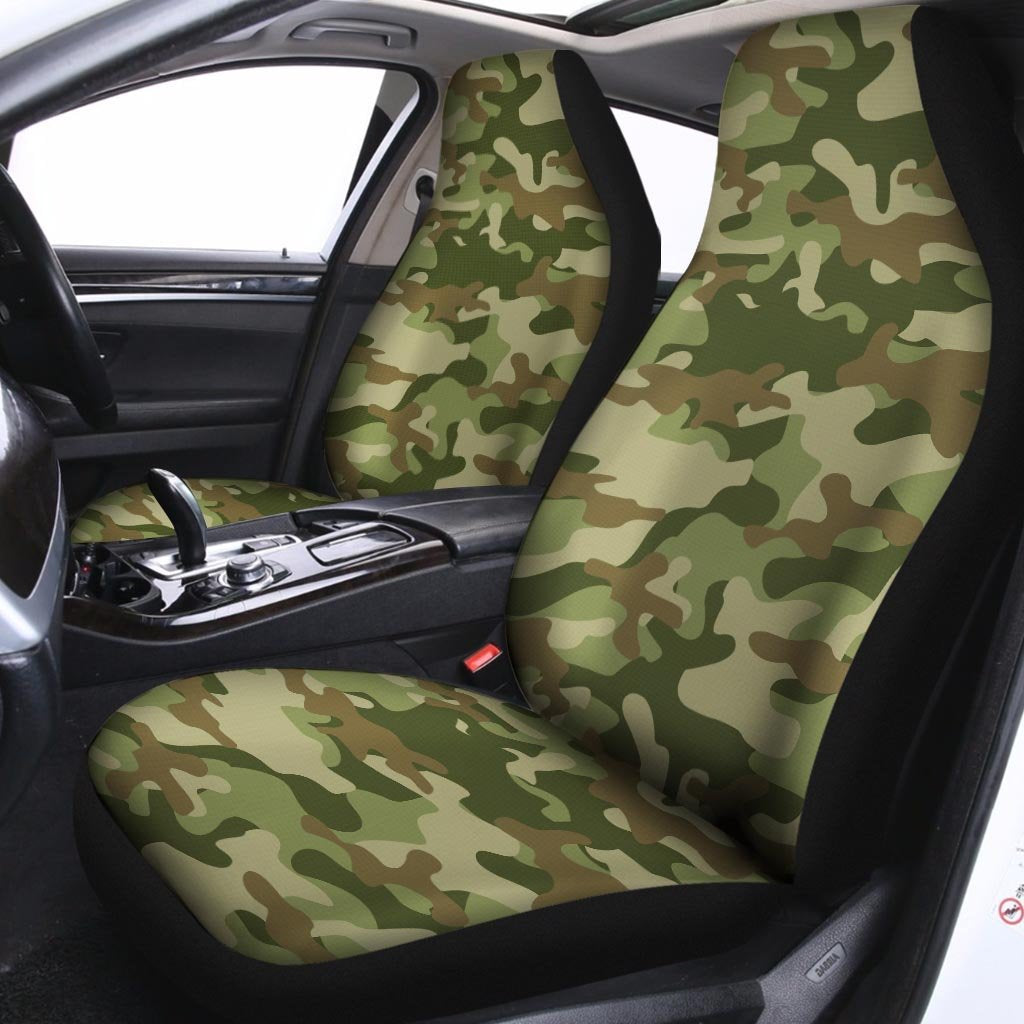 Military Green Camo Print Car Seat Covers-grizzshop