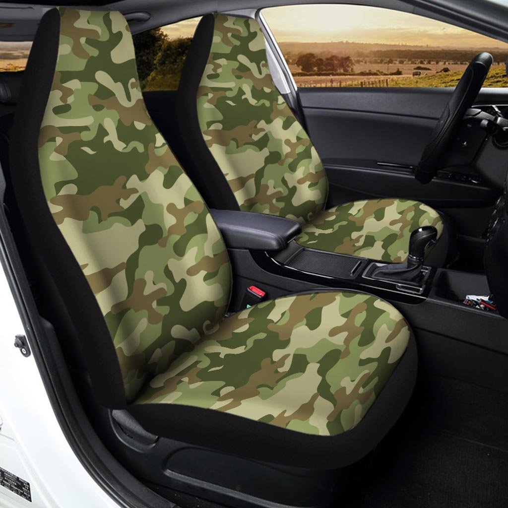 Military Green Camo Print Car Seat Covers-grizzshop