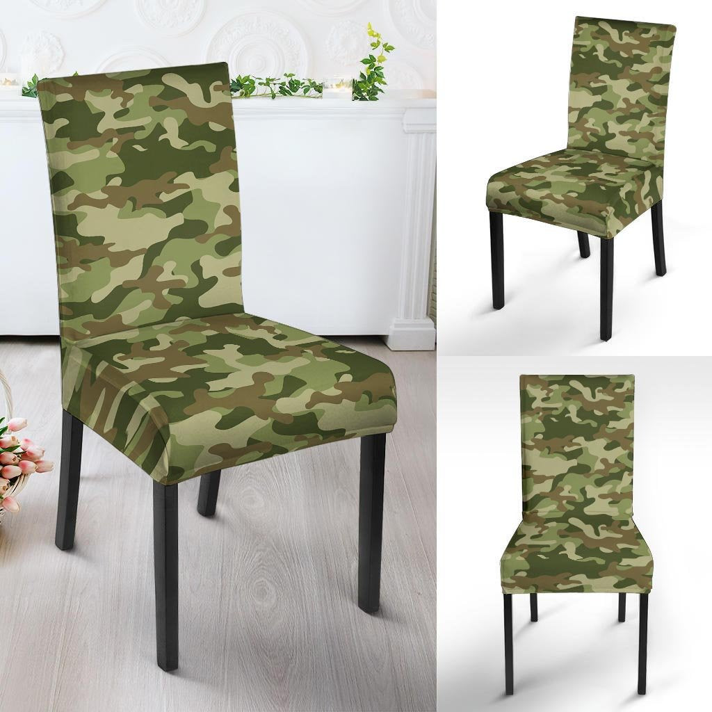 Military Green Camo Print Chair Cover-grizzshop