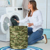 Military Green Camo Print Laundry Basket-grizzshop
