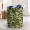 Military Green Camo Print Laundry Basket-grizzshop