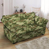 Military Green Camo Print Loveseat Cover-grizzshop