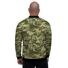 Military Green Camo Print Men's Bomber Jacket-grizzshop