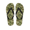 Military Green Camo Print Men's Flip Flops-grizzshop