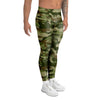 Military Green Camo Print Men's Leggings-grizzshop