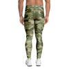 Military Green Camo Print Men's Leggings-grizzshop