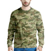 Military Green Camo Print Men's Sweatshirt-grizzshop