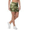 Military Green Camo Print Mini Skirt-grizzshop