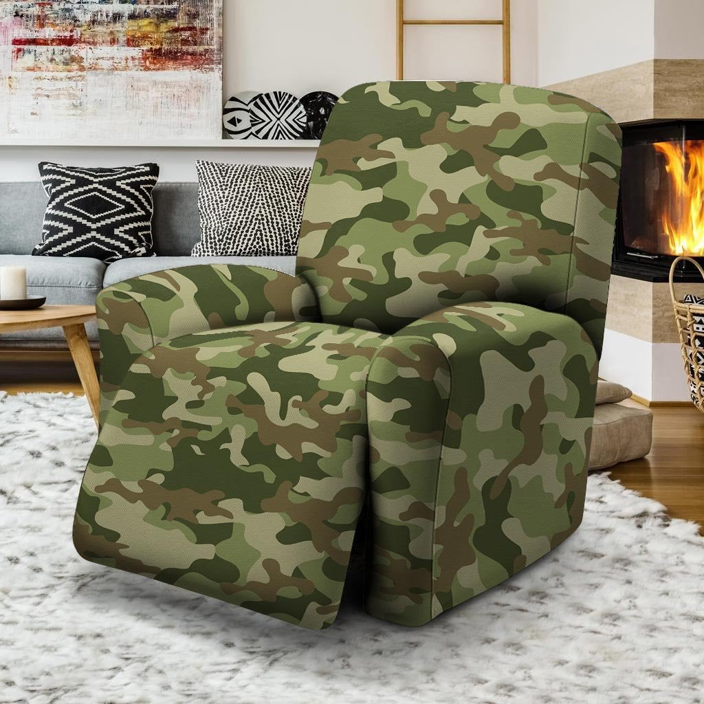 Military Green Camo Print Recliner Cover