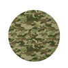 Military Green Camo Print Round Rug-grizzshop