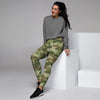 Military Green Camo Print Women's Joggers-grizzshop