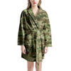 Military Green Camo Print Women's Robe-grizzshop