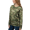 Military Green Camo Print Women's Sweatshirt-grizzshop