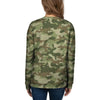 Military Green Camo Print Women's Sweatshirt-grizzshop