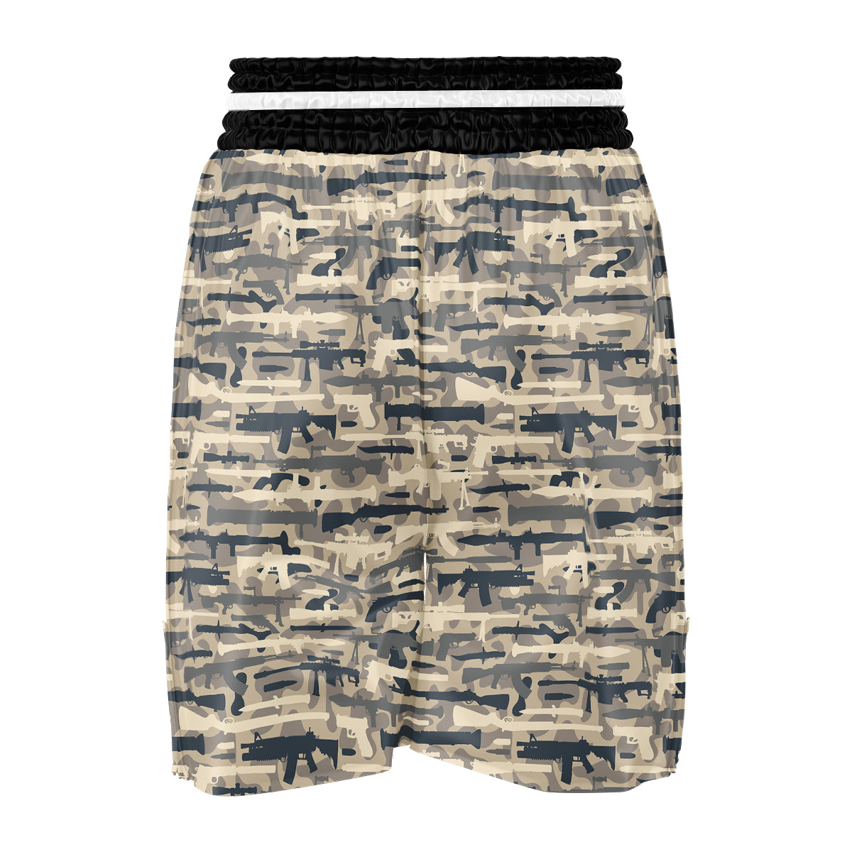 Military Gun Air Force Camo Print Boxing Shorts-grizzshop
