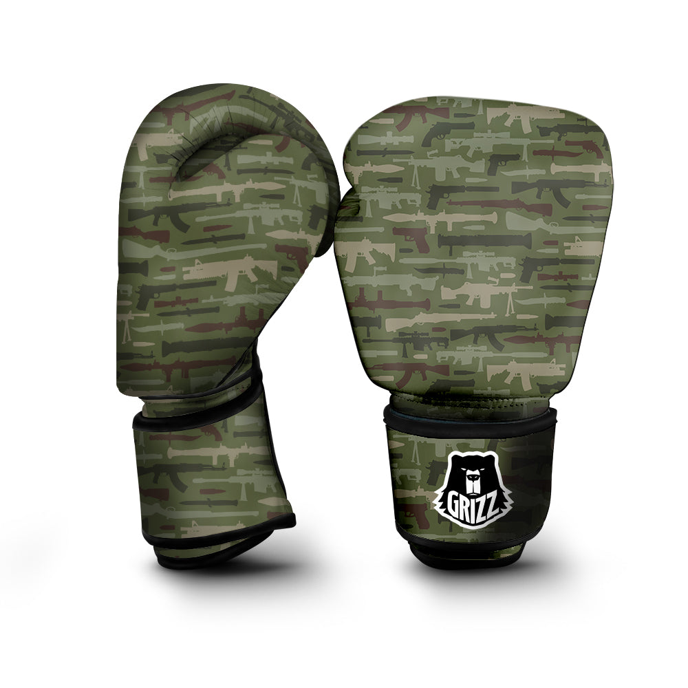 Military Gun Camo Print Boxing Gloves-grizzshop