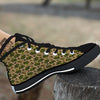 Military USA Print Pattern Black High Top Shoes-grizzshop