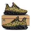 Military USA Print Pattern Black Running Shoes-grizzshop