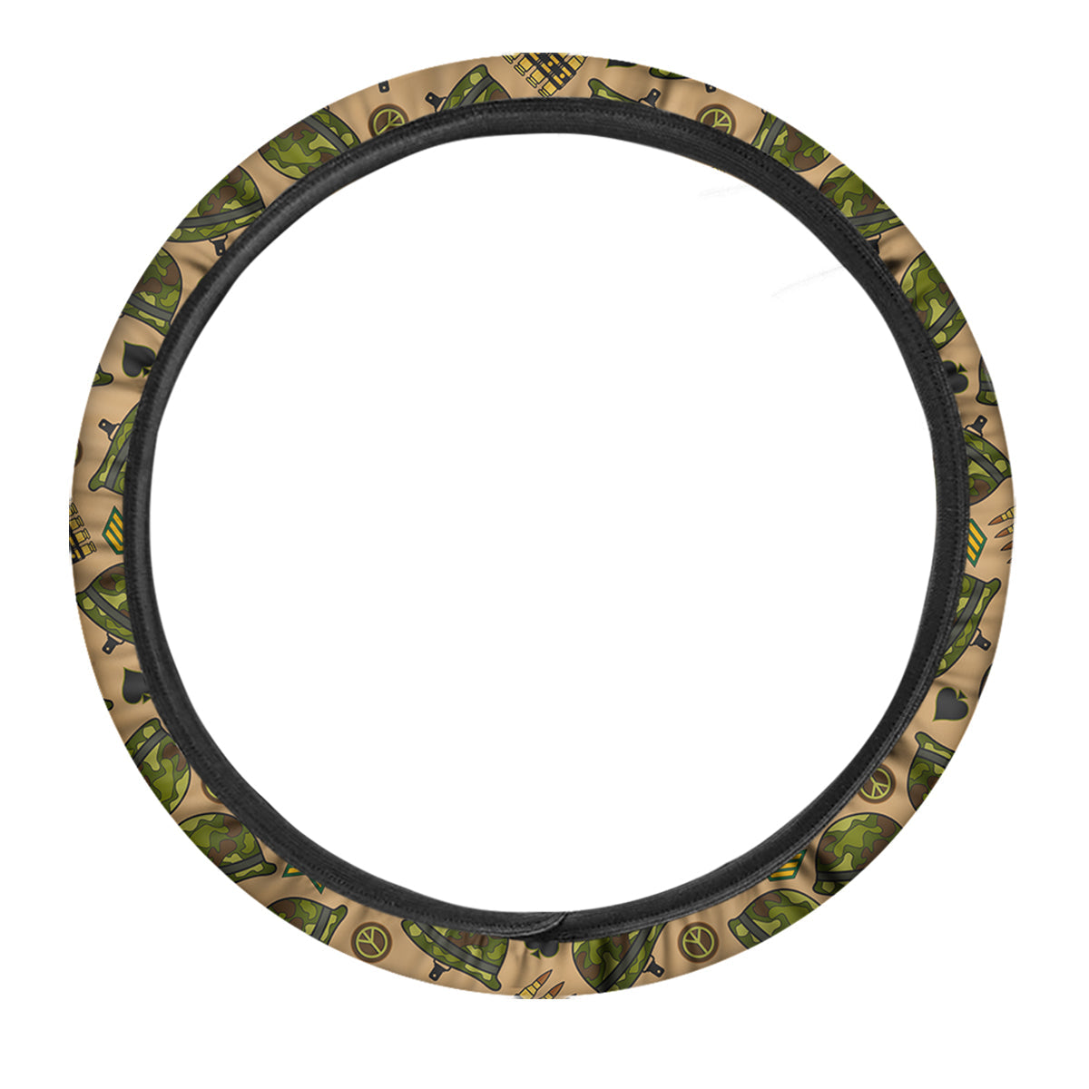 Military USA Print Pattern Car Steering Wheel Cover-grizzshop