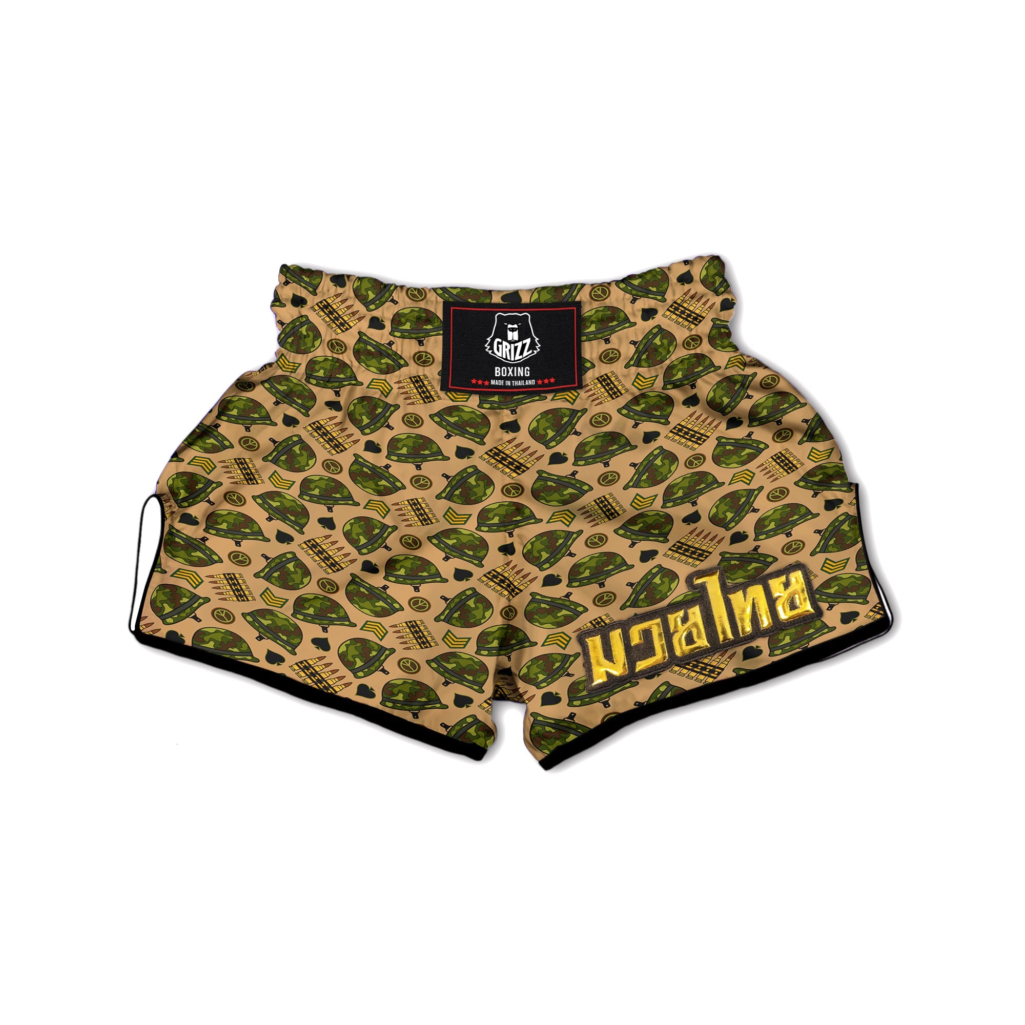 Military USA Print Pattern Muay Thai Boxing Shorts-grizzshop