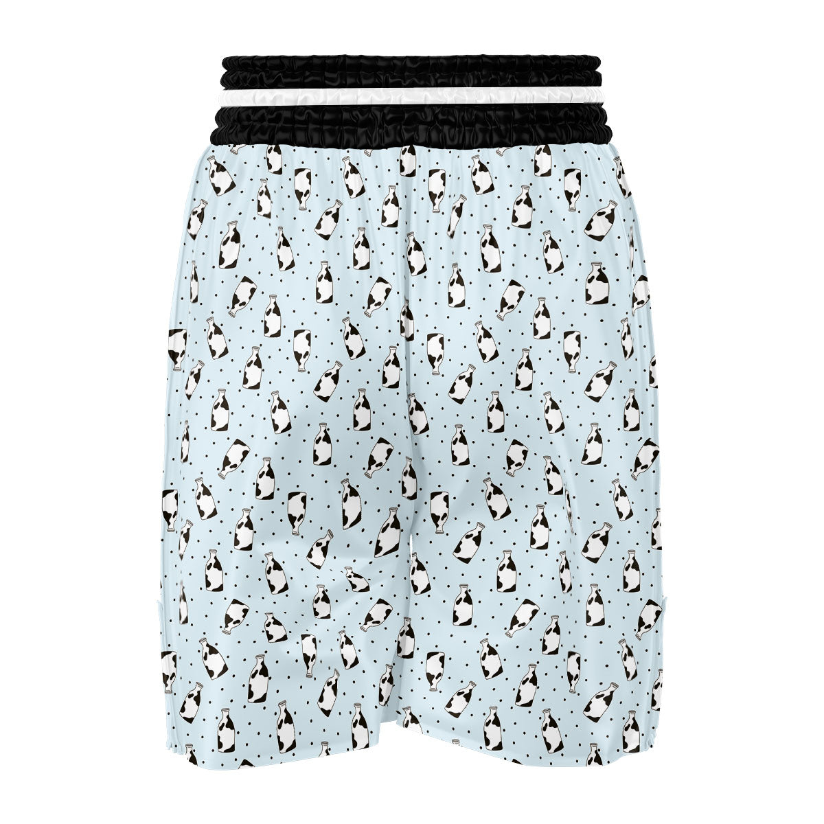 Milk Bottle Cow Print Pattern Boxing Shorts-grizzshop